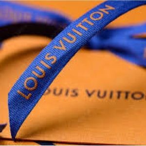 Authentic Louis Vuitton Blue & Orange Ribbon